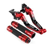 BEQLXTA Brake Clutch Adjustable Lever Motorcycle Folding Extendable CNC Adjustable Clutch Brake Levers Handbar End Grips for NK300 NK 300 300NK CF300(Color v)