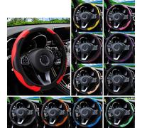 BEQLXTA Car Steering Wheel Cover PU Carbon Fiber Leather No Inner Ring Car Steering Wheel Cover Is Suitable For 14.5-15 Inch Car Decoration Items.