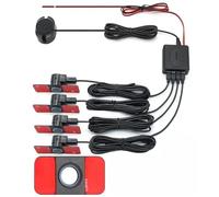 BEQLXTA Park Assist Sensors Car Parking Sensor Assistant Parktronics 4 Black/Silver/White 13mm Flat Sensors Reverse Radar Sound(White Sensors)