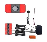 BEQLXTA Park Assist Sensors Car Parking Sensor Kit Assistant Park tronics 4 Black/Silver/White 13mm Flat Sensors Reverse Radar Sound Sound(Silver sensors)