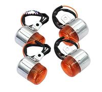 BEQLXTA Turn Signal Light Indicator 4Pcs Motorcycle Turn Signal Light 6V Amber Flasher Indicator Motorbike Accessories For MONKEY Z50 For CHALY DAX CF50 CT70 ST50
