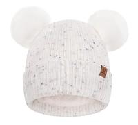 Bequemer Laden Toddler Kids Winter Hat Beanie with Double Pom Pom Warm Fleece baby Hats 0-6 12 months 1 2 3 4 Year Old Baby Girls Boys Gifts