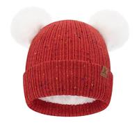 Bequemer Laden Toddler Kids Winter Hat Beanie with Double Pom Pom Warm Fleece baby Hats 0-6 12 months 1 2 3 4 Year Old Baby Girls Boys Gifts