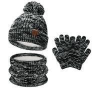 Bequemer Laden Toddler Kids Winter Hats and Gloves Scarf Neck Warmer Set