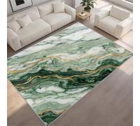 BEQUTIY Abstract Rug for Bedroom 180 x 240 cm Green Agate Area Rugs Premium Marble Effect Living Room Carpet Artistic Non-Slip Large Area Rug for Modern UK Interiors & Conservatory