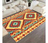 BEQUTIY Rustic Style Rug 60 x 90 cm, Traditional Native American Area Rugs, Southwestern Tribal Rugs Low Pile for Machine Washable Non Slip Carpet, for Doormat Entrance Living Room
