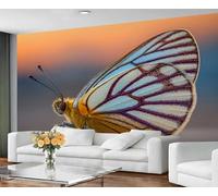 BEQUTIY Vibrant Butterfly Wall Mural, Intricate Wing Pattern Wallpaper for Living Room, Nature-Inspired Wall Art Decor 100x100cm (Not Self-Adhesive)
