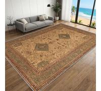 BEQUTIY Western Tribal Carpet 60 x 90 cm, Traditional Native American Area Rugs, Boho Soft Short Pile Brown Machine Washable Non Slip Rug, Kitchen Bedroom Living Room
