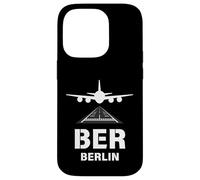 BER Airport Berlin, Germany Airplane Landing on Runway Case for iPhone 14 Pro
