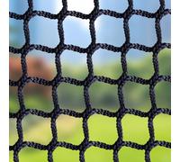 BERADNET Child Safety Net Protection Rope Net Safety Netting for Stairs Railing Balcony Cat Net Knotless Polyester Playground Safety Net Fence Net Black(1X8m)