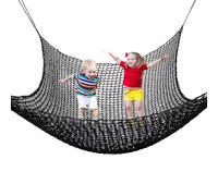 BERADNET Kids Climbing Net Double Layers Playground Net Cargo Net Climbing Frame Safety Rope Netting Children's Swing Hammock for Treehouse Backyar, Black(1X3m)