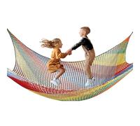 BERADNET Kids Climbing Net Double Layers Playground Net Cargo Net Climbing Frame Safety Rope Netting Children's Swing Hammock for Treehouse Backyar, Multicolor(2X3m)