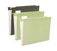 Beramon 6 Pack Extra Capacity Hanging File Folders Letter Size Reinforced Hanging Folders with 1/5-Cut Adjustable Tabs Expanding Hanging Folders for Filing Cabinet Organizer for Office Home, Green