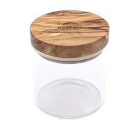 Bérard Jar – Glass and Olive Wood – 400 ml – Transparent/Beige