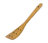 Berard Olive Wood Curved Spatula with 6 Holes, Beige