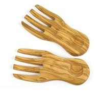Berard Server Hands Set 2 Curved Olive Wood, Brown