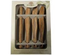Berard Spreader Set of 4 Curved 17Cm Olive Wood, Light Brown, One Size