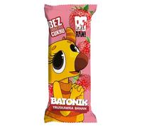 BeRAW! Kids Bar Strawberry Banana - Set of 16 x 25g, Bar Supporting Skin, Hair, and Nail Condition, Source of Zinc, Sugar-Free, Natural Snack with Fruits