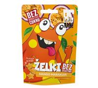 BeRAW! Kids Jelly Beans Mango Passion Fruit - Set of 10 x 35g, Vegan Gummies without Gelatin and Sugar, Source of Fiber, Fruit Snack