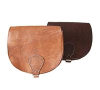Berber Leather Handmade Large Ladies Saddle Bag (Dark Brown)