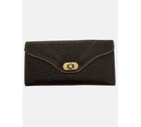 Berber Leather Leather Tri-Fold Purse Black