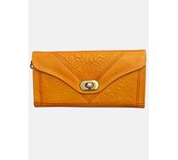 Berber Leather Leather Tri-Fold Purse Yellow