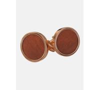 Berber Leather Rose Gold Leather Cufflinks
