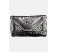 Berber Leather Small Leather Tri-Fold Purse Black