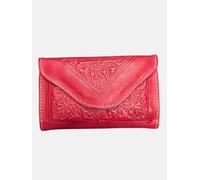 Berber Leather Small Leather Tri-Fold Purse Red