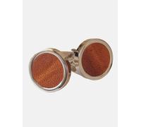 Berber Leather Small Silver Leather Cufflinks
