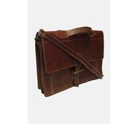 Berber Leather 'The Casablanca' Leather Satchel in Dark Brown Berber Leather Dark Brown One Size