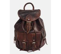 Berber Leather The Larache Large Rucksack in Dark Brown