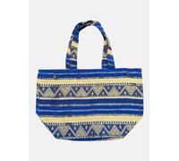 Berber Leather The Nador Large Expandable Fabric Tote in Blue