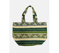 Berber Leather The Nador Large Expandable Fabric Tote in Green