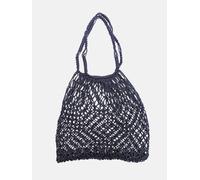 Berber Leather The Nador Macrame Tote in Navy