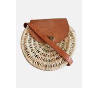 Berber Leather The Safi Rattan Round Bag - Loose Weave