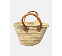 Berber Leather The Safi Small Rattan Beach Tote