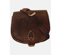 Berber Leather The Temara Small Saddle Bag in Dark Brown