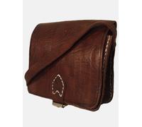 Berber Leather The Temara Square Saddle Bag in Dark Brown
