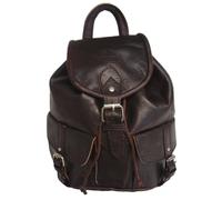 Berber Leather Women's 'The Larache' Small Leather Rucksack in Dark Brown Berber Leather Dark Brown