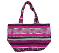 Berber Leather Women's 'The Nador' Large Expandable Fabric Tote Bag in Bright Pink Berber Leather Bright Pink