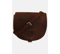 Berber Leather Women's 'The Temara' Large Leather Saddle Bag in Dark Brown Berber Leather Dark Brown One Size