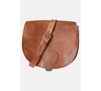 Berber Leather Women's 'The Temara' Large Leather Saddle Bag in Tan Berber Leather Tan One Size