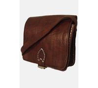 Berber Leather Women's 'The Temara' Square Saddle Bag in Dark Brown Berber Leather Dark Brown One Size