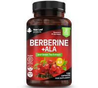 Berberine Complex + ALA Pure high Dosage With Added Green Tea Extract 98% Berberine + Alpha Lipoic Acid - 120 Vegan Capsules - UK Made By New Leaf