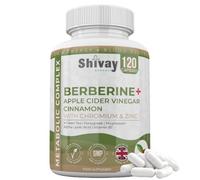 Berberine Complex with Apple Cider Vinegar, Cinnamon, Chromium & Zinc - Blood Glucose & Metabolism Support Supplement - 120 Vegan Capsules - Green Tea, ALA, Fenugreek - Made in UK by Shivay Herbals