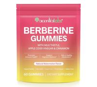 Berberine Gummies with Ceylon Cinnamon, Berberine Supplement for Metabolism, Energy, Gut Health, Sugar-Free 60 Gummies