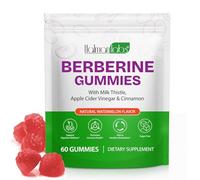 Berberine Gummies with Ceylon Cinnmon, Berberine Supplement for Digestive Health, Immune System, Aid Overall Health & Vitality, 60p