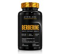 Berberine HCl 500mg Capsules | High Strength Berberine Extract | 120 Vegan Capsules | 3rd Party Tested | Food Supplement
