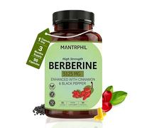 Berberine HCL High Strength Capsules (98% Pure) - 5125 mg Total | 90 One-Daily Capsules | with Ceylon Cinnamon & Black Pepper | Lab Tested, No Additives